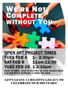 Collaborative Art Project Drop in times @ Ellington Farman Library