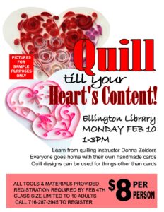 Quill 'till Your Hearts Content @ Ellington Farman Library